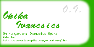 opika ivancsics business card